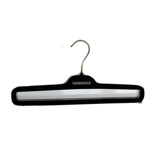 VERSACE Black Velvet 15" Pants Hangers with Gold Hardware